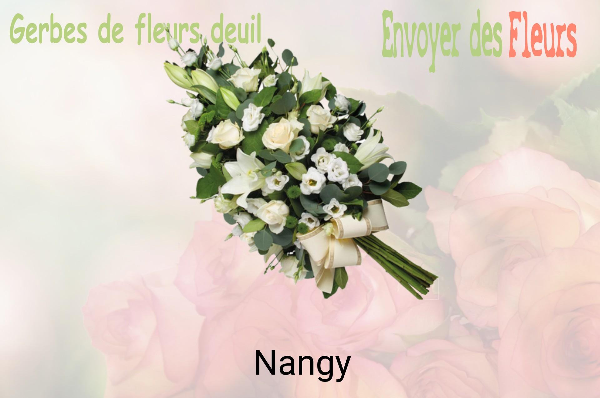 Gerbe de fleurs de deuil livrée à Nangy